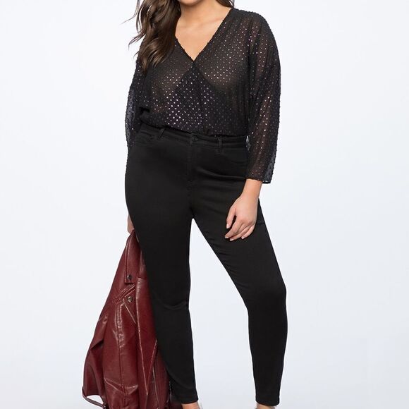 Eloquii Crossover Bodysuit Size 14 - Picture 1 of 7